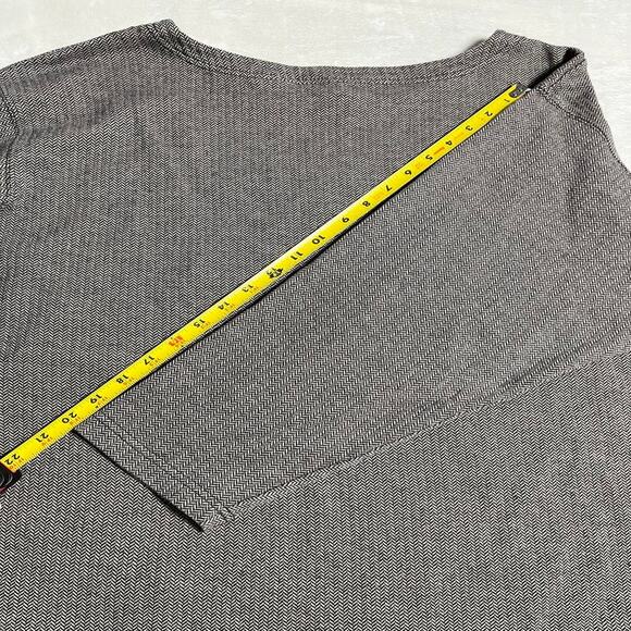 Bechamel Sweater Women's 3XL Gray Chevron Weave Embroidery Floral Cotton Cottage - Picture 7 of 8